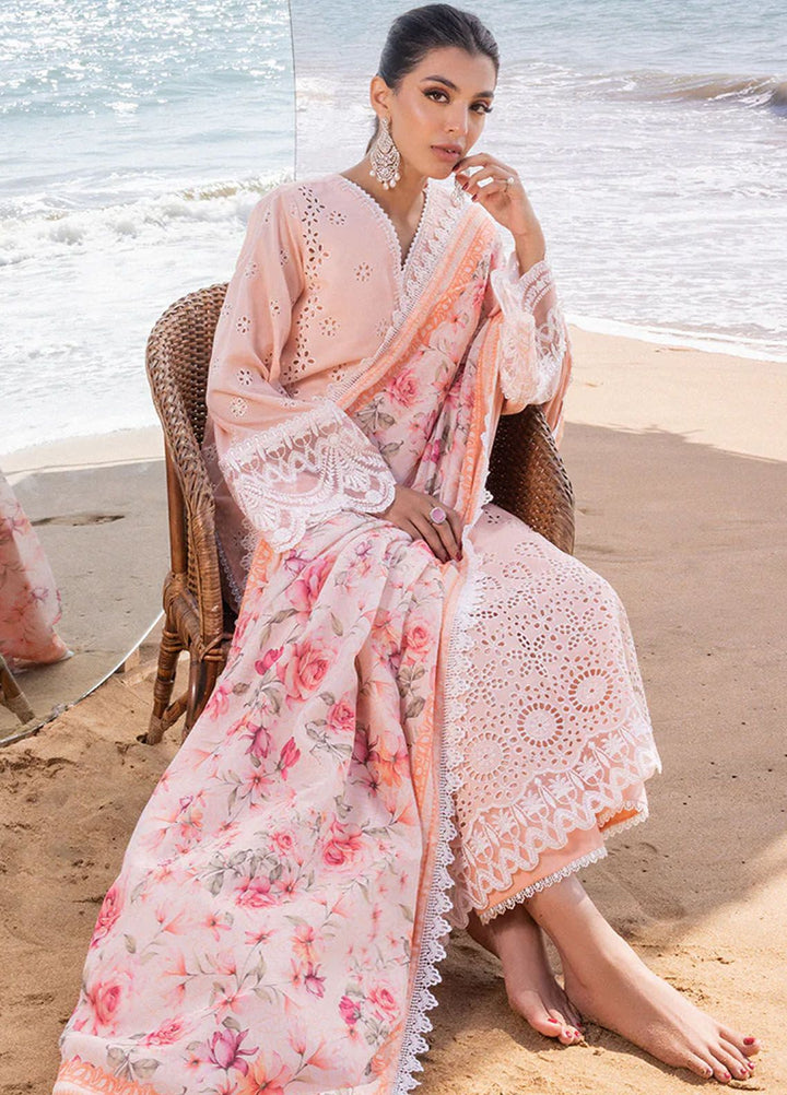 Zainab Chottani Chikankari Lawn Suits Unstitched 3 Piece ZC24CL D-2A Nora - Summer Collection