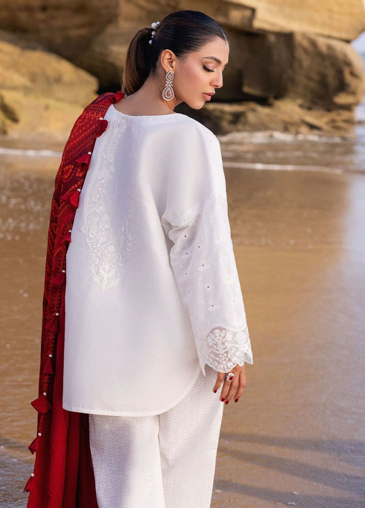 Zainab Chottani Chikankari Lawn Suits Unstitched 3 Piece ZC24CL D-3A Chunari - Summer Collection