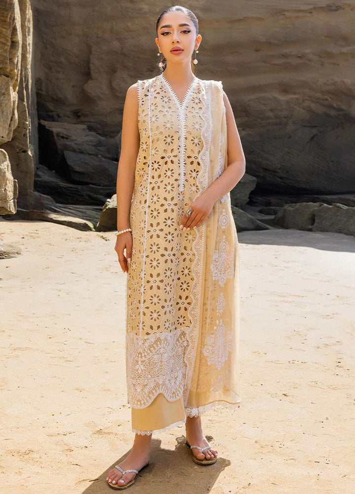 Zainab Chottani Chikankari Lawn Suits Unstitched 3 Piece ZC24CL D-7B Motia - Summer Collection