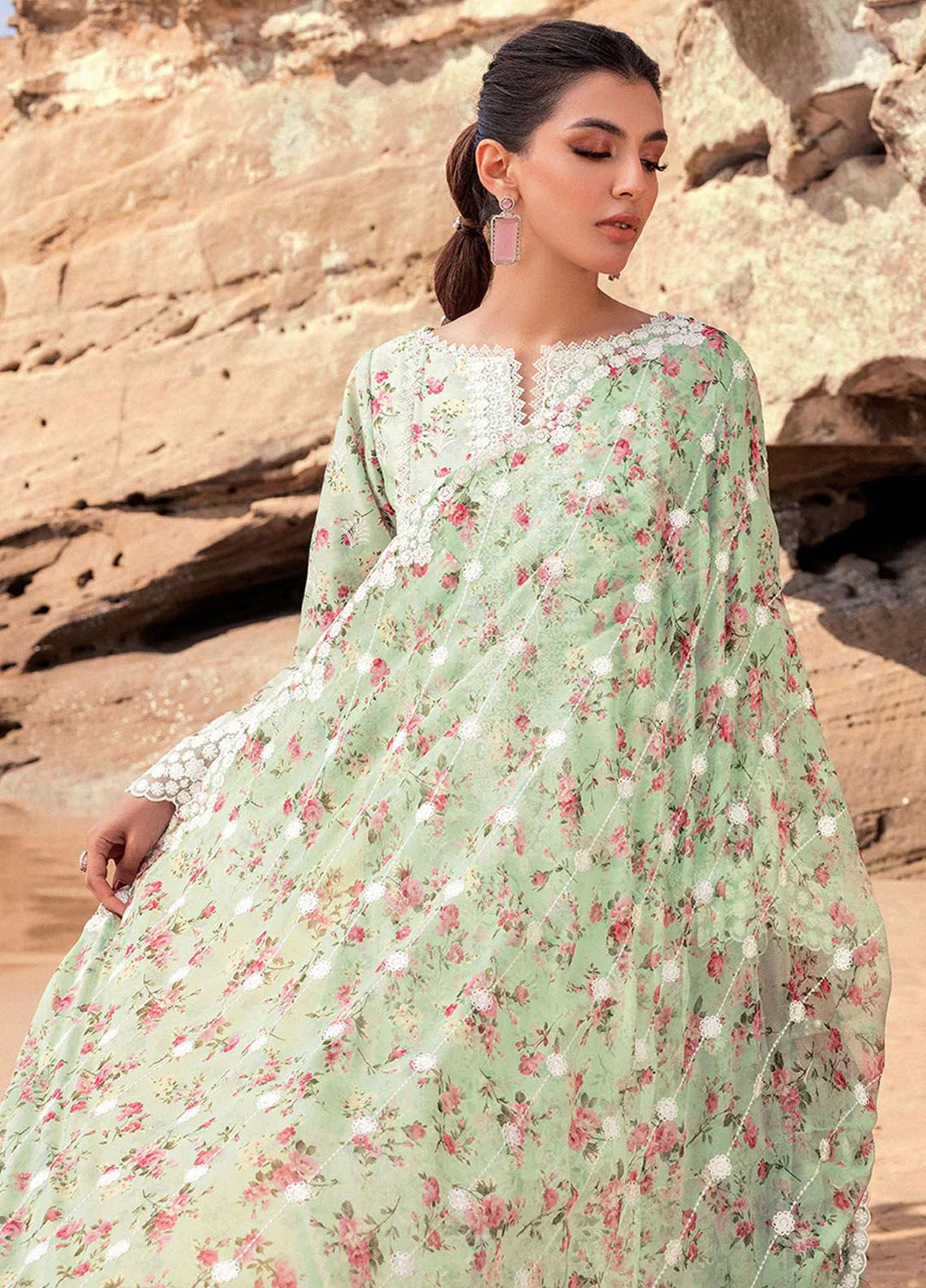 Zainab Chottani Chikankari Lawn Suits Unstitched 3 Piece ZC24CL D-9A Esme - Summer Collection