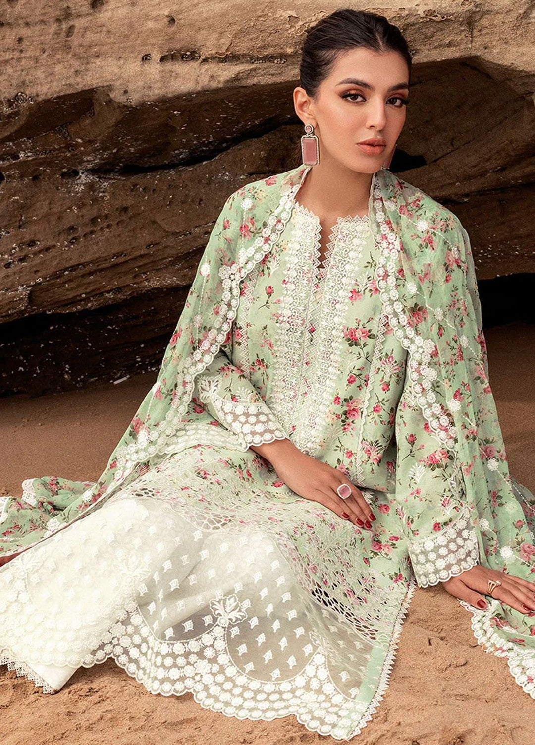Zainab Chottani Chikankari Lawn Suits Unstitched 3 Piece ZC24CL D-9A Esme - Summer Collection