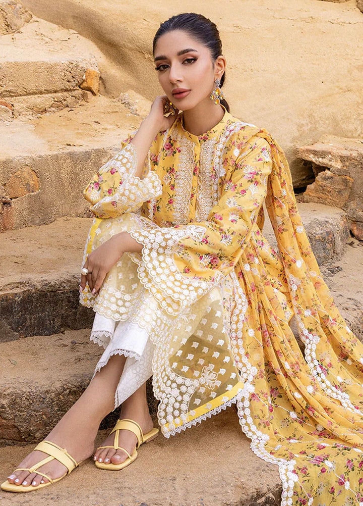 Zainab Chottani Chikankari Lawn Suits Unstitched 3 Piece ZC24CL D-9B Esme - Summer Collection