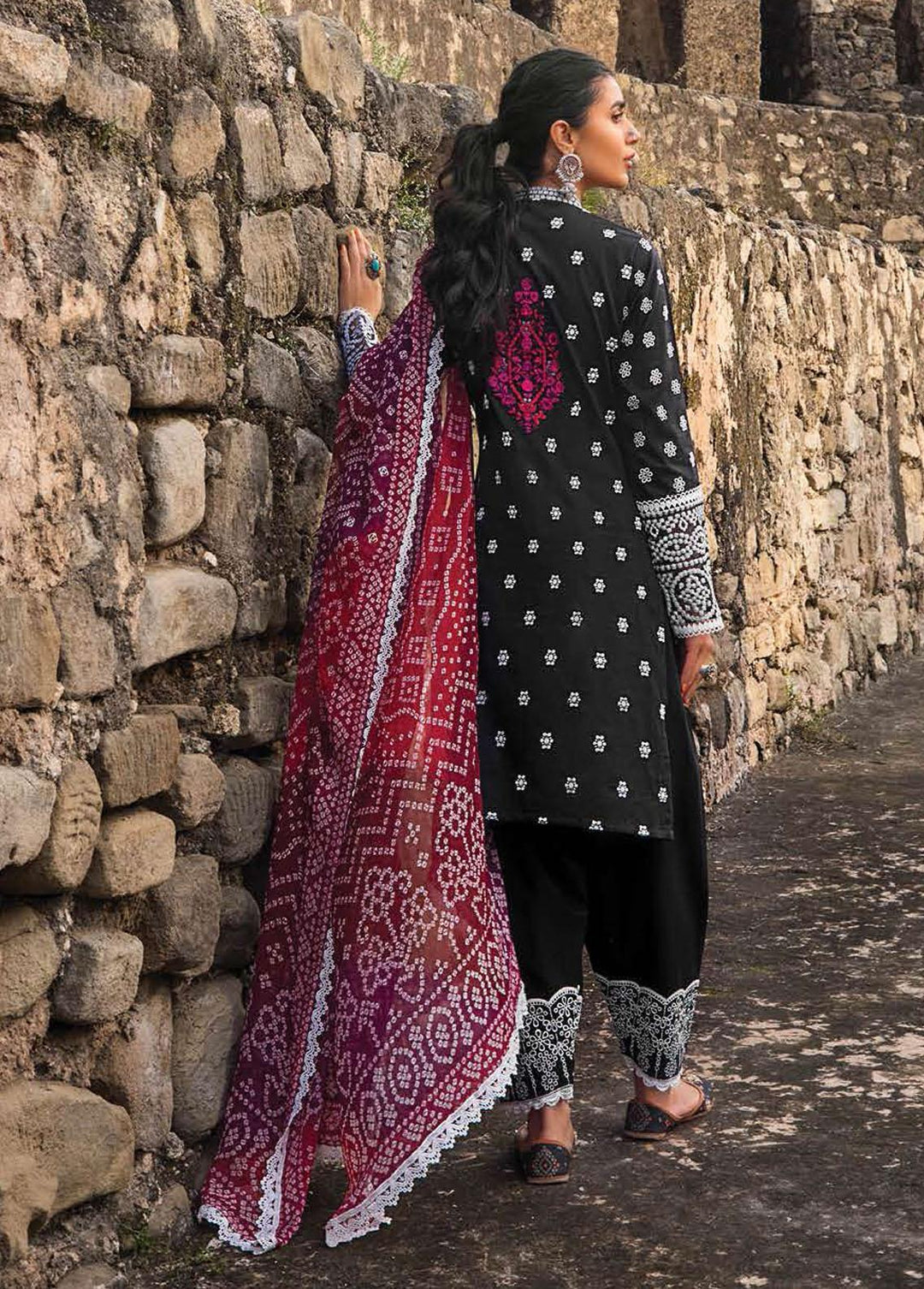 Zainab Chottani Embroidered Chikankari Suits Unstitched 3 Piece ZC22CK Jabeen 7B - Luxury Collection