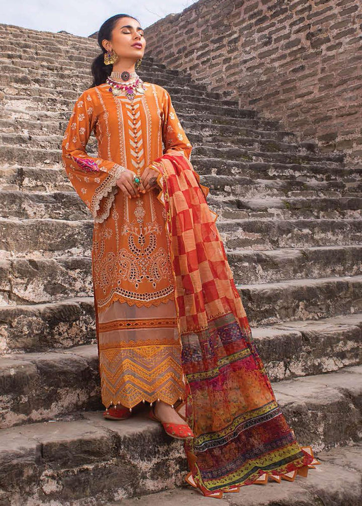 Zainab Chottani Embroidered Chikankari Suits Unstitched 3 Piece ZC22CK Meh-O-Maah 3B - Luxury Collection