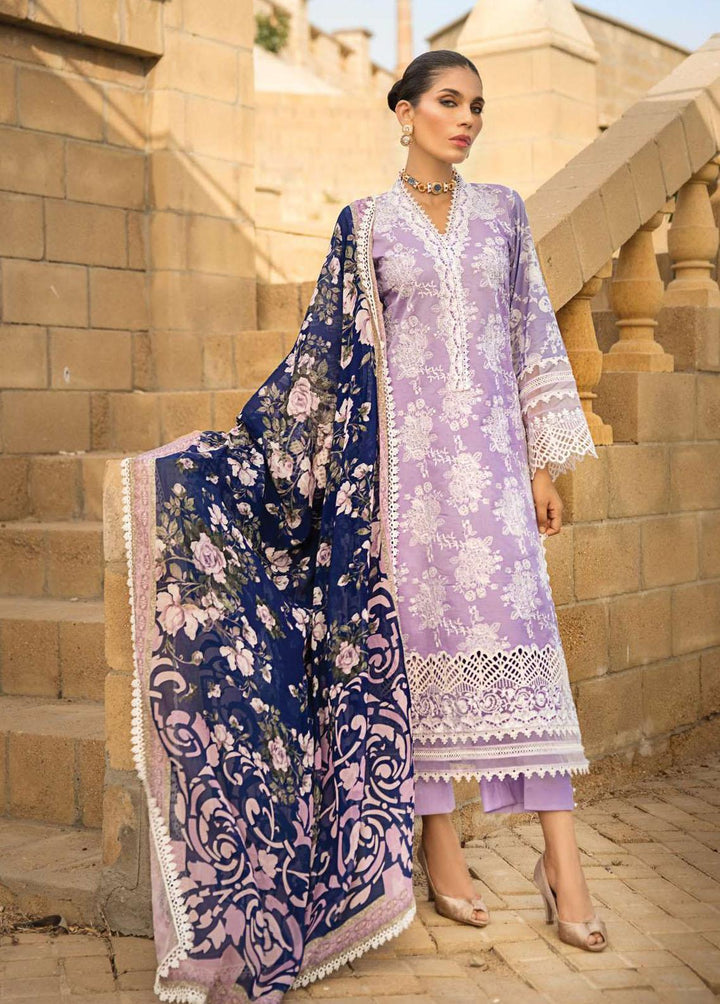 Zainab Chottani Embroidered Lawn Suits Unstitched 3 Piece ZC23L 1B - Luxury Collection