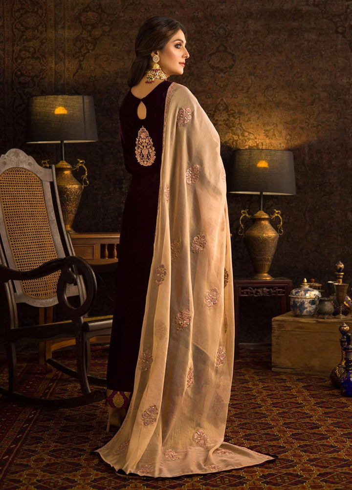 Zainab Chottani Embroidered Velvet Suits Unstitched 3 Piece ZC21FW 03 Dilara - Winter Collection