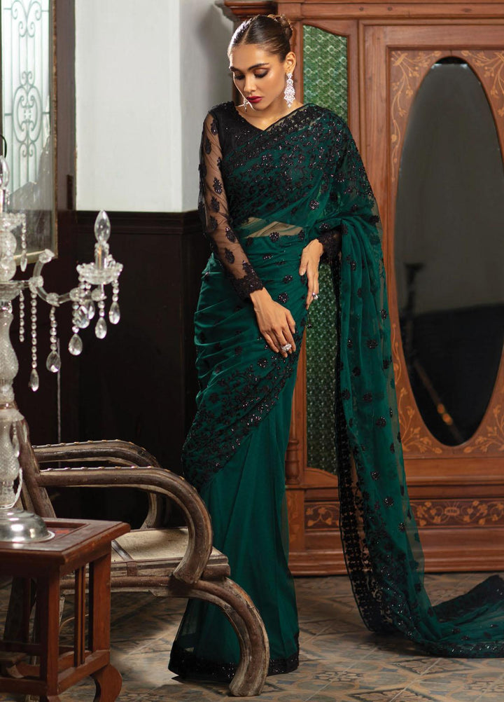 Zainab Chottani Embroidered Net  Unstitched Saree ZC21WF Harika 05 - Wedding Collection