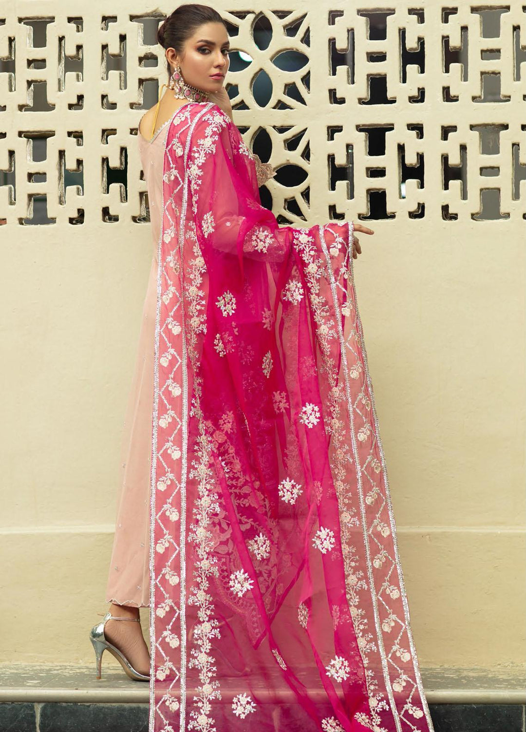 Zainab Chottani Embroidered Net Suits Unstitched 3 Piece ZC21WF Hasrat 08 - Wedding Collection