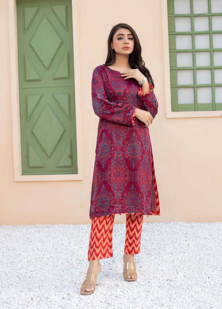 Zainab Fazlani Casual Pret  Viscose 2 Piece Suit ZFL22RV D-01