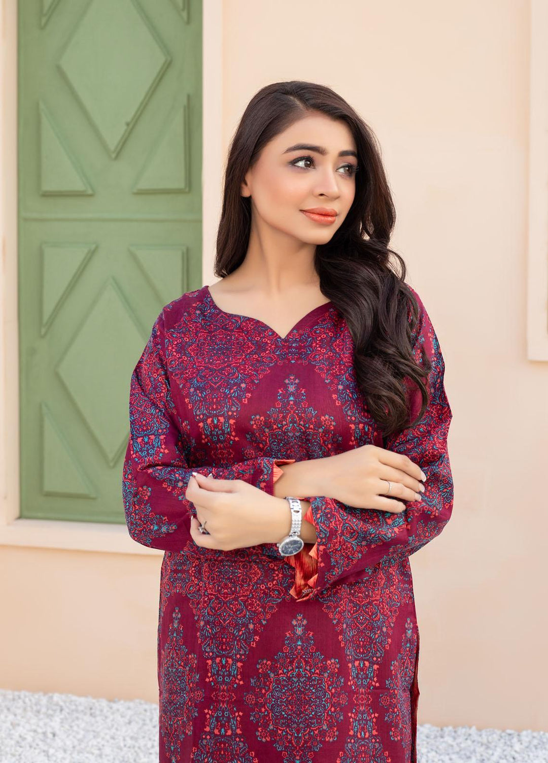 Zainab Fazlani Casual Pret  Viscose 2 Piece Suit ZFL22RV D-01