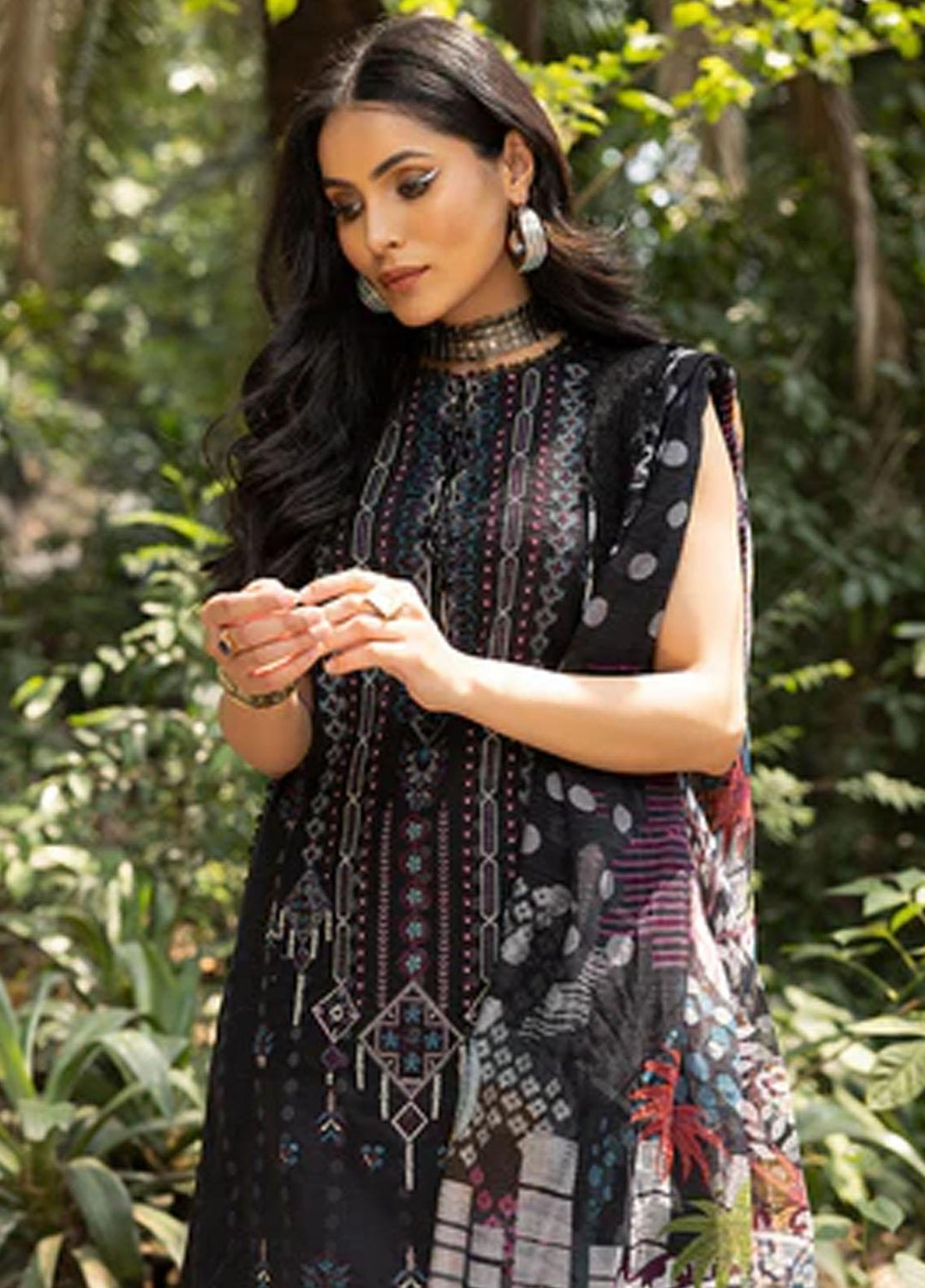 Zaire Print By Izel Embroidered Lawn Suits Unstitched 3 Piece IZL23Z Nia - Summer Collection