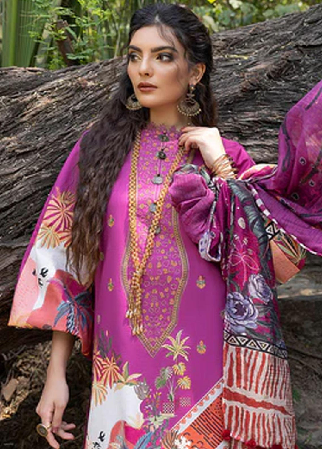 Zaire Print By Izel Embroidered Lawn Suits Unstitched 3 Piece IZL23Z Tribal - Summer Collection