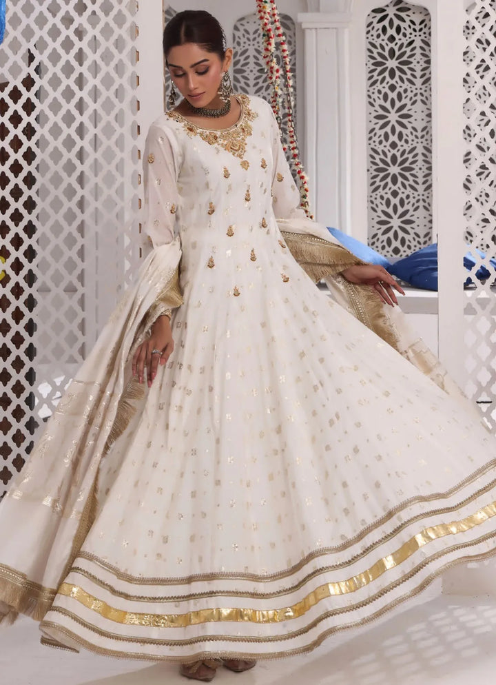Zainab Hasan Pret Embriodered cotton 3 Piece Moonlight ZHF-86