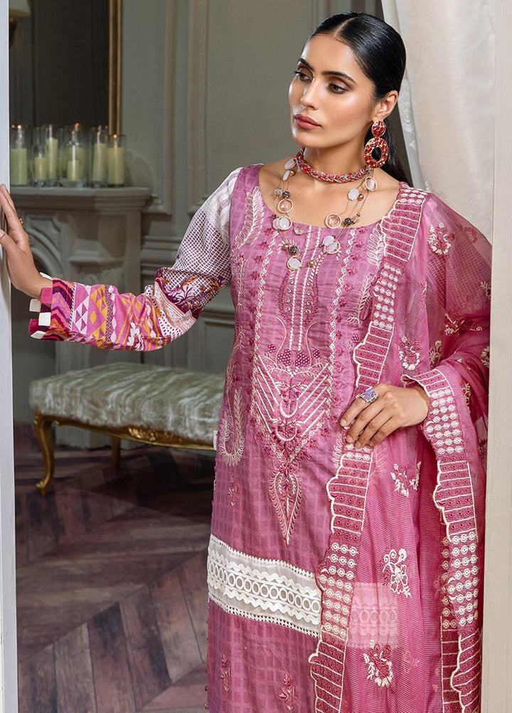 Zar-e-Gul By Zara Ali Embroidered Lawn Suits Unstitched 3 Piece ZRA22ZG ZA 10-A - Festive Collection