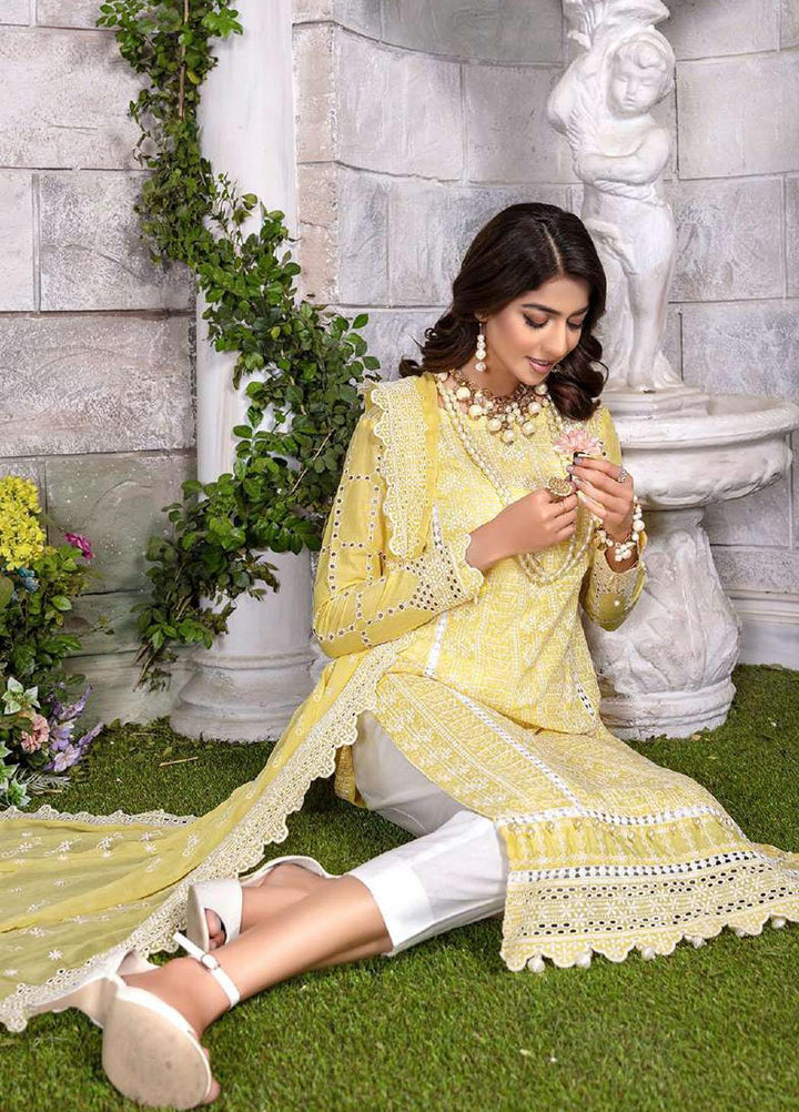 Zara Ali by Magns Textiles Embroidered Chikankari Suits Unstitched 3 Piece ZRA22LC ZA-109 - Summer Collection