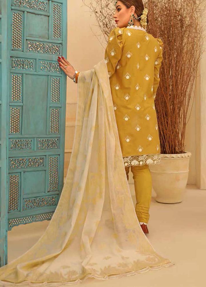 Zara Ali by Magns Textiles Embroidered Lawn Suits Unstitched 3 Piece ZRA21L 02 - Luxury Collection