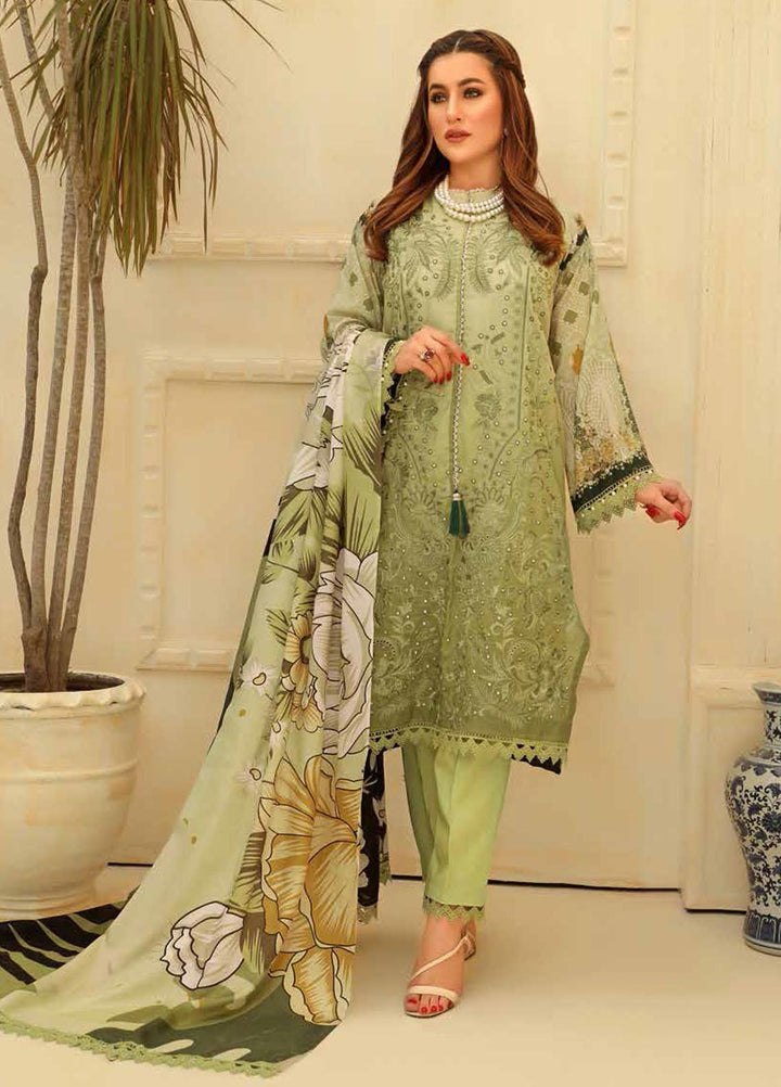 Zara Ali by Magns Textiles Embroidered Lawn Suits Unstitched 3 Piece ZRA21L 03 - Luxury Collection