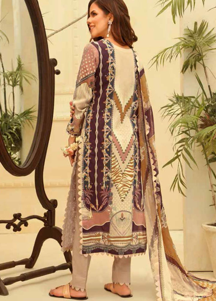 Zara Ali by Magns Textiles Embroidered Lawn Suits Unstitched 3 Piece ZRA21L 04 - Luxury Collection