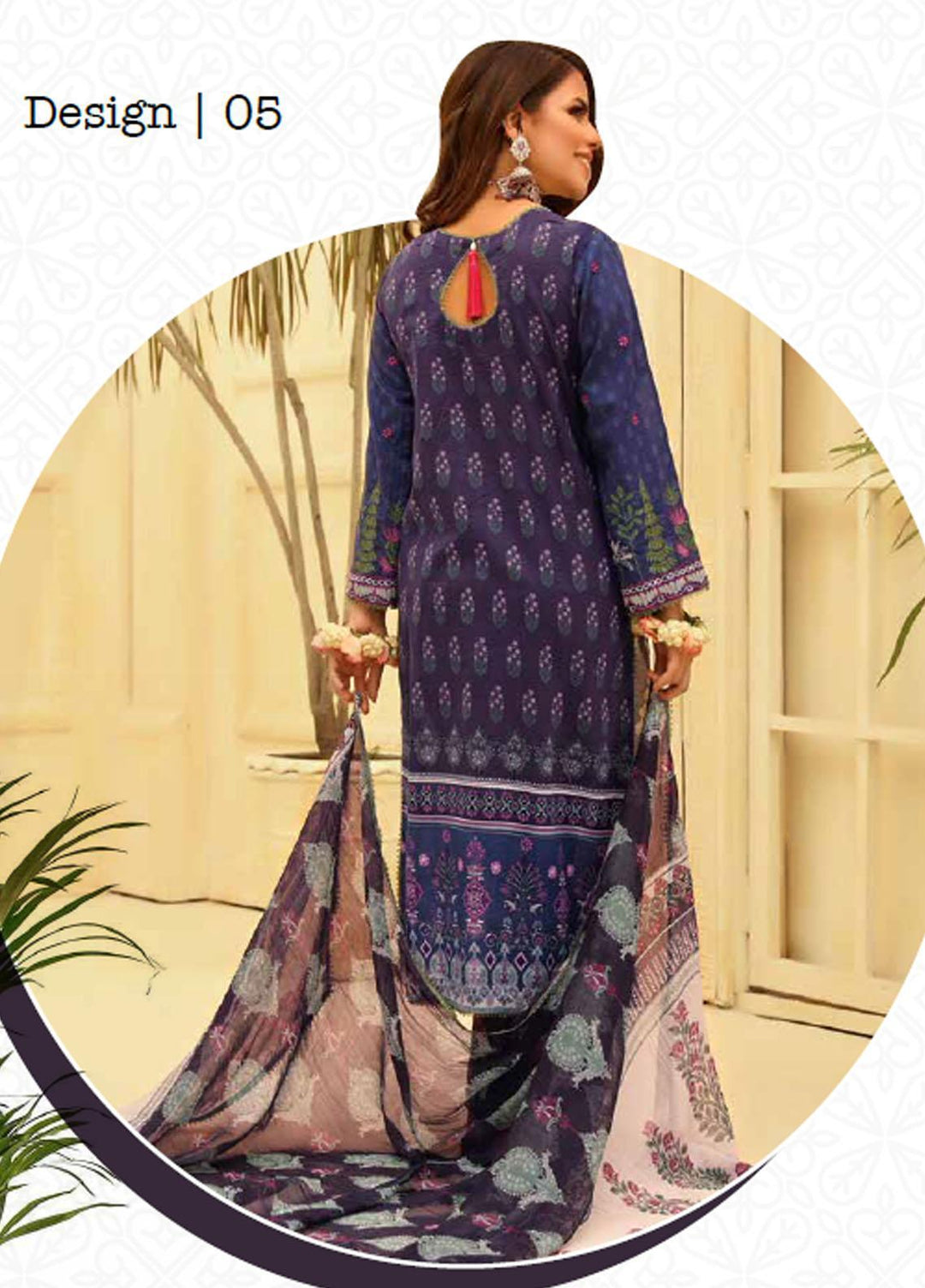 Zara Ali by Magns Textiles Embroidered Lawn Suits Unstitched 3 Piece ZRA21L 05 - Luxury Collection