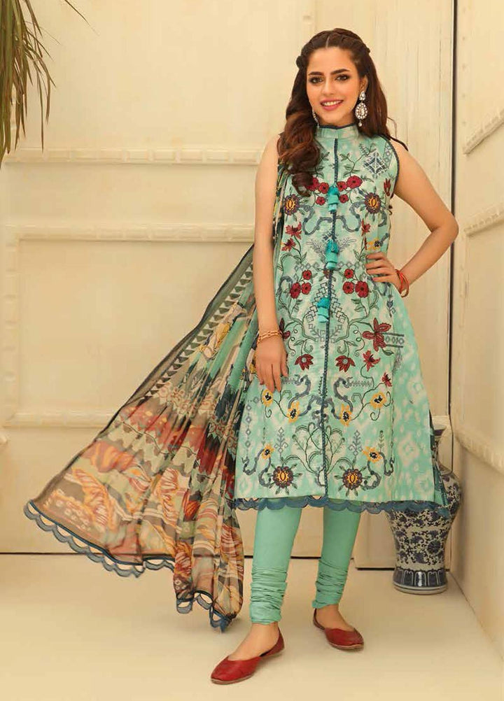 Zara Ali by Magns Textiles Embroidered Lawn Suits Unstitched 3 Piece ZRA21L 07 - Luxury Collection