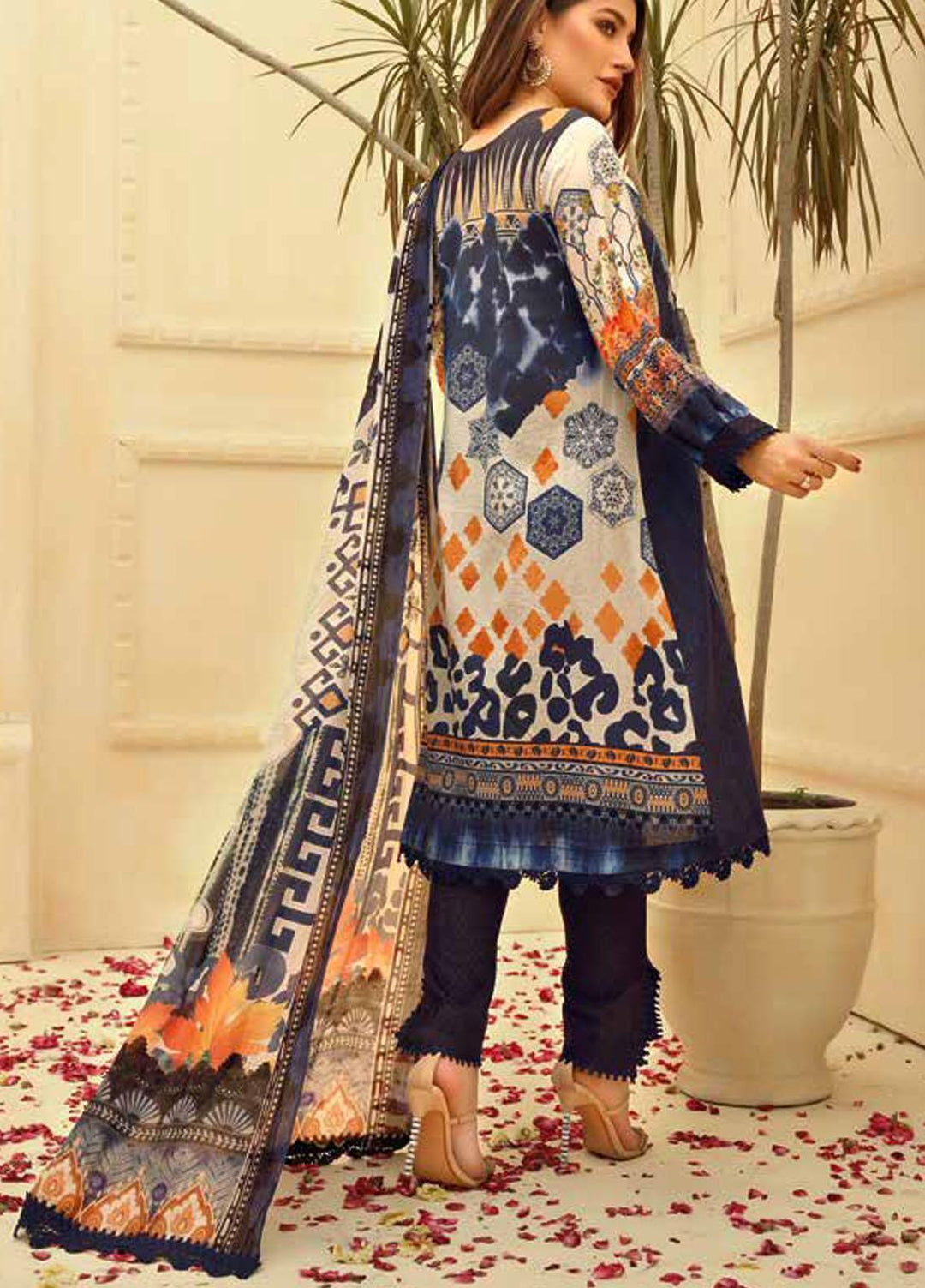 Zara Ali by Magns Textiles Embroidered Lawn Suits Unstitched 3 Piece ZRA21L 14 - Luxury Collection