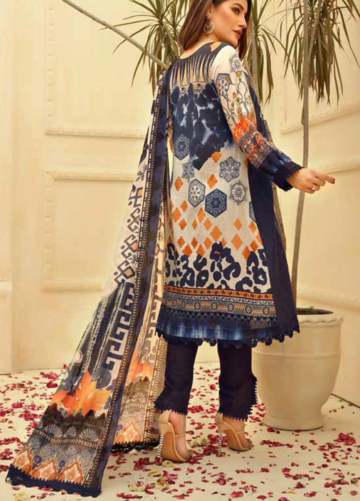 Zara Ali by Magns Textiles Embroidered Lawn Suits Unstitched 3 Piece ZRA21L 14 - Luxury Collection