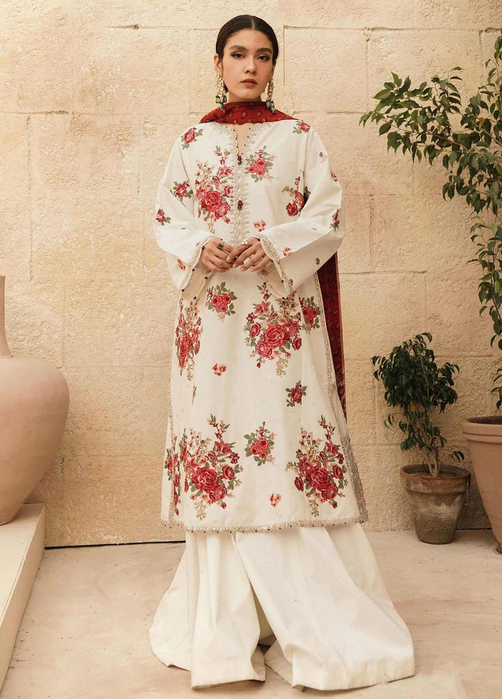 Zara Shahjahan Embroidered Lawn Suits Unstitched 3 Piece ZS22L GUL - Luxury Collection