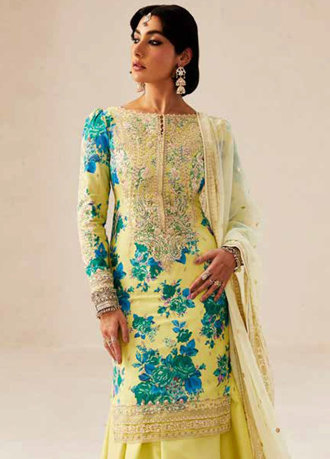 Zara Shahjahan Embroidered Lawn Suits Unstitched 3 Piece ZS24SS D-13A Phool Kari - Summer Collection
