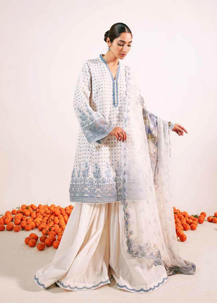 Zara Shahjahan Embroidered Lawn Suits Unstitched 3 Piece ZS21L 13 Zubaida-A - Summer Collection