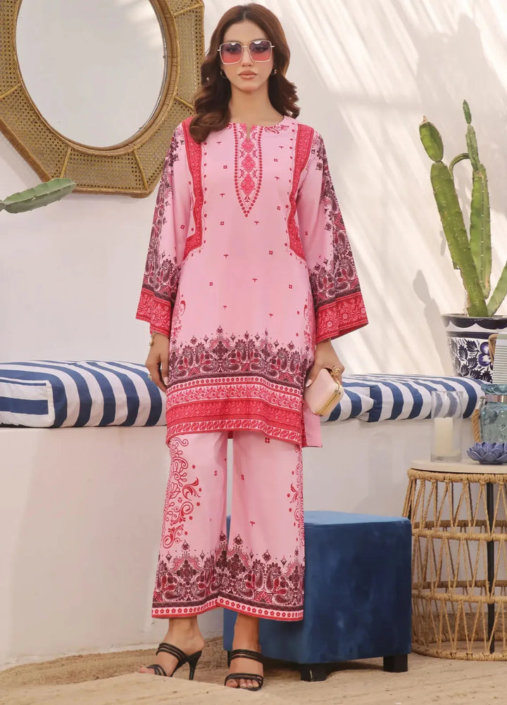 Zara Yamin Pret Printed Cotton Silk 2 Piece Suit Rosette