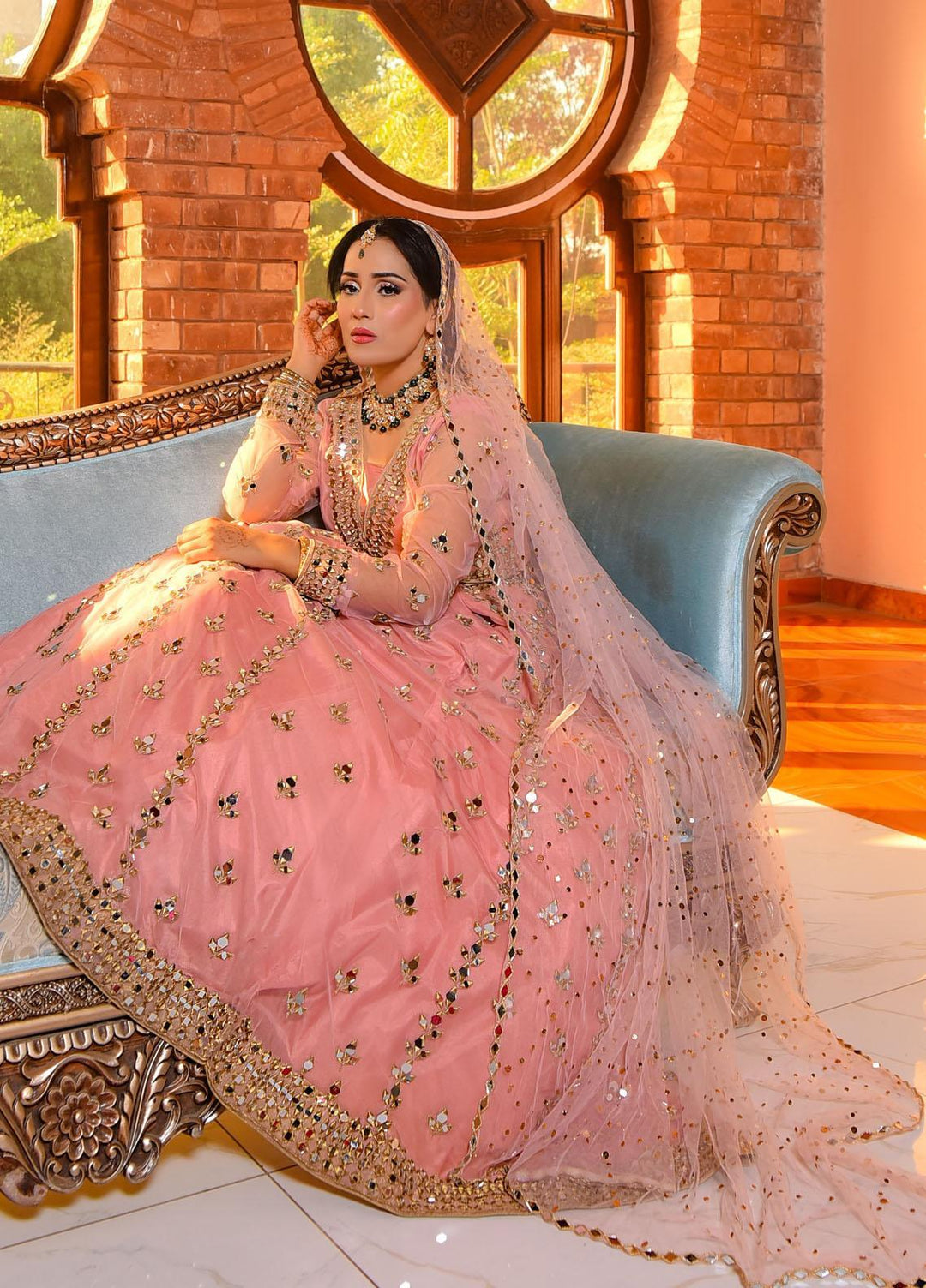 Zara Zubair Luxury Pret  Net 3 Piece Dress ZZ22AIP Sheesham