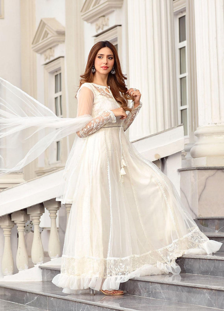 Zara Zubair Luxury Pret  Net 2 Piece Suit ZZ22LE Jasmine