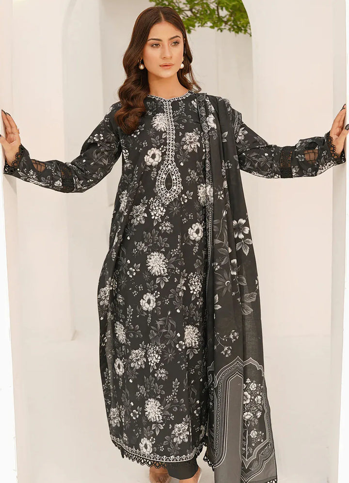 Zarafshaan by Annara Begum Embroidered Lawn Suit Unstitched 3 Piece AB24Z Elhaam - Summer Collection