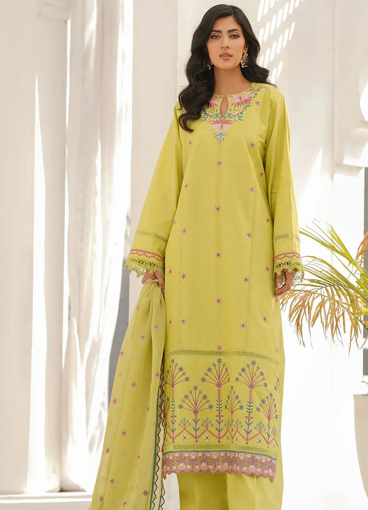 Zarafshaan by Annara Begum Embroidered Lawn Suit Unstitched 3 Piece AB24Z Nur - Summer Collection