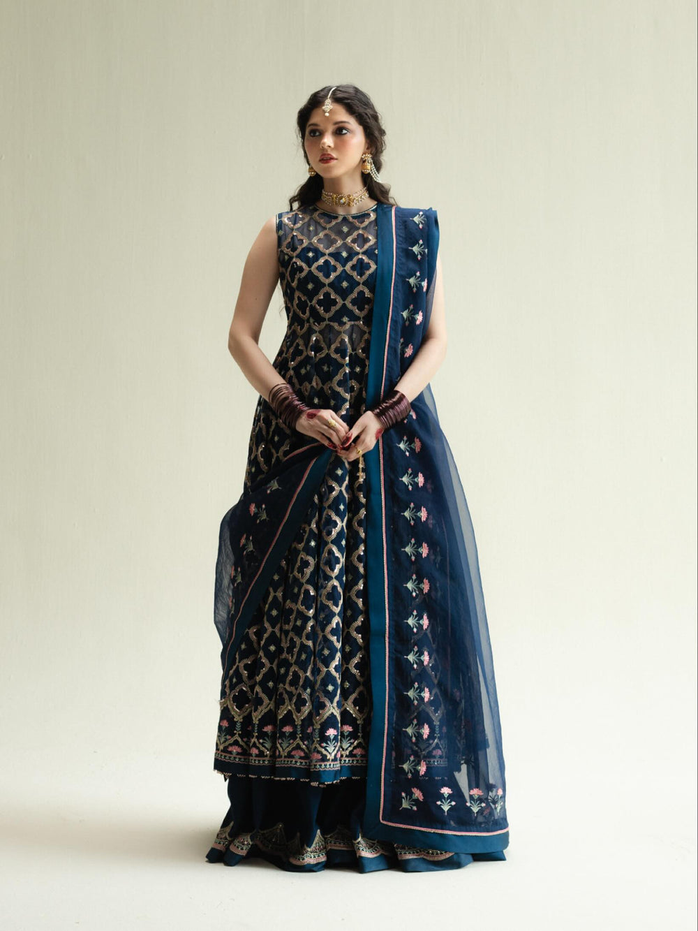 Zara Shahjahan Unstitched Wedding Embroidered Organza Suits 3 Piece ZS25WU D-1 Nazaara - Wedding Collection