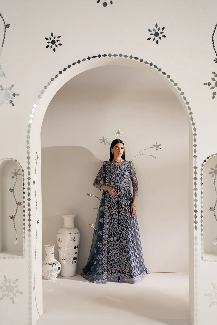 Shehnai by Lavish Premium Unstitched Embroidered Organza 3 Piece Suit LVP26USO SH-05 ZAREEN - Wedding Collection