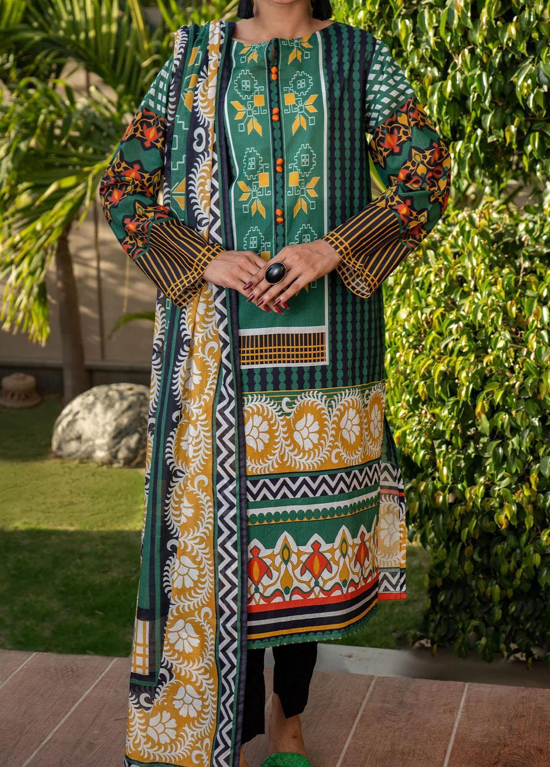 Zaria By The Woven Palace Printed Lawn Suits Unstitched 3 Piece TWP23Z ALDA - Summer Collection