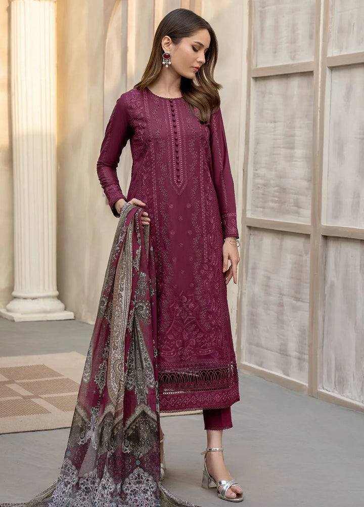 Zarif Chikankari Lawn Suit Unstitched 3 Piece ZF24F ZFL-01 Rahaa - Summer Collection