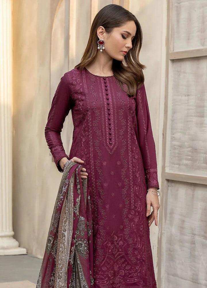 Zarif Chikankari Lawn Suit Unstitched 3 Piece ZF24F ZFL-01 Rahaa - Summer Collection