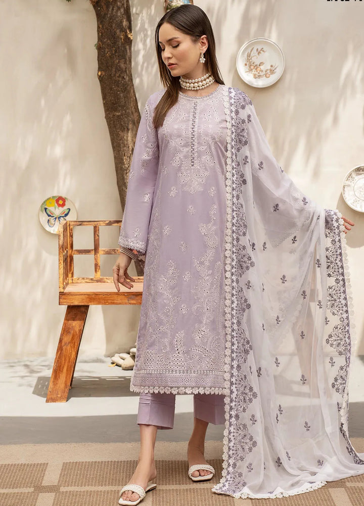 Zarif Chikankari Lawn Suit Unstitched 3 Piece ZF24F ZFL-02 Ilsa - Summer Collection