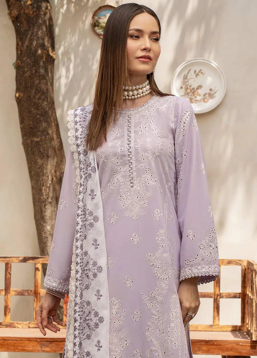 Zarif Chikankari Lawn Suit Unstitched 3 Piece ZF24F ZFL-02 Ilsa - Summer Collection