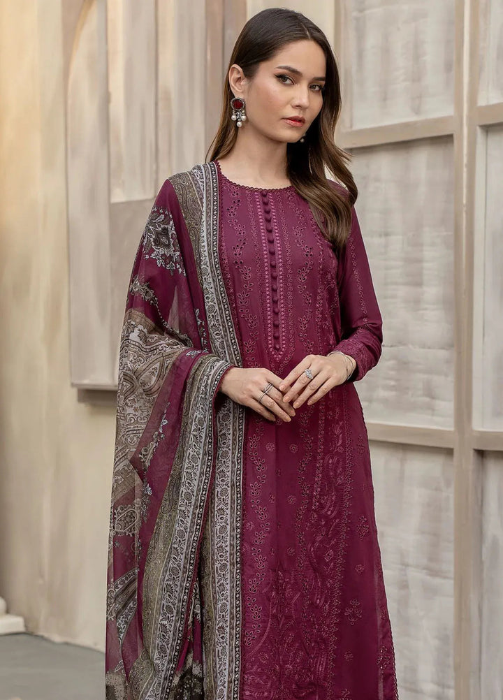 Zarif Chikankari Lawn Unstitched Suit 3 Piece ZF24F ZFL-01 Rahaa - Summer Collection