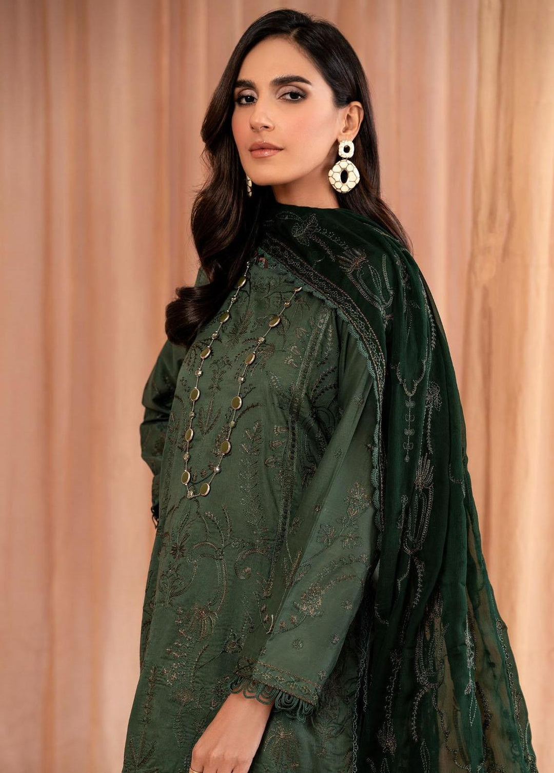 Zarif Embroidered Lawn Suits Unstitched 3 Piece ZF23EA ZEA-01 Grecia - Eid Collection