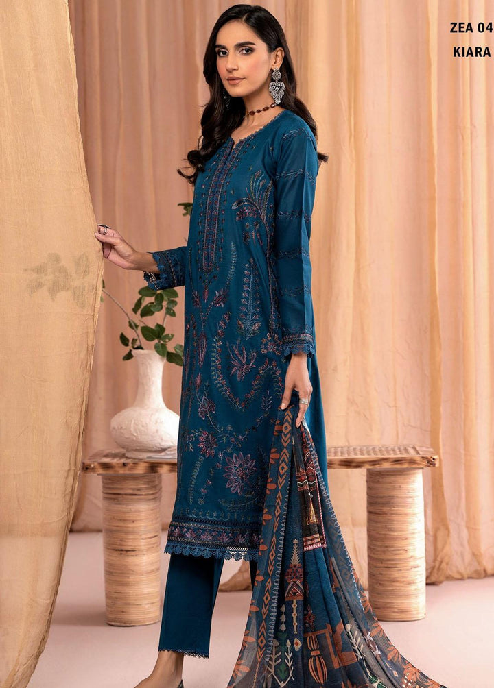 Zarif Embroidered Lawn Suits Unstitched 3 Piece ZF23EA ZEA-04 Kiara - Eid Collection
