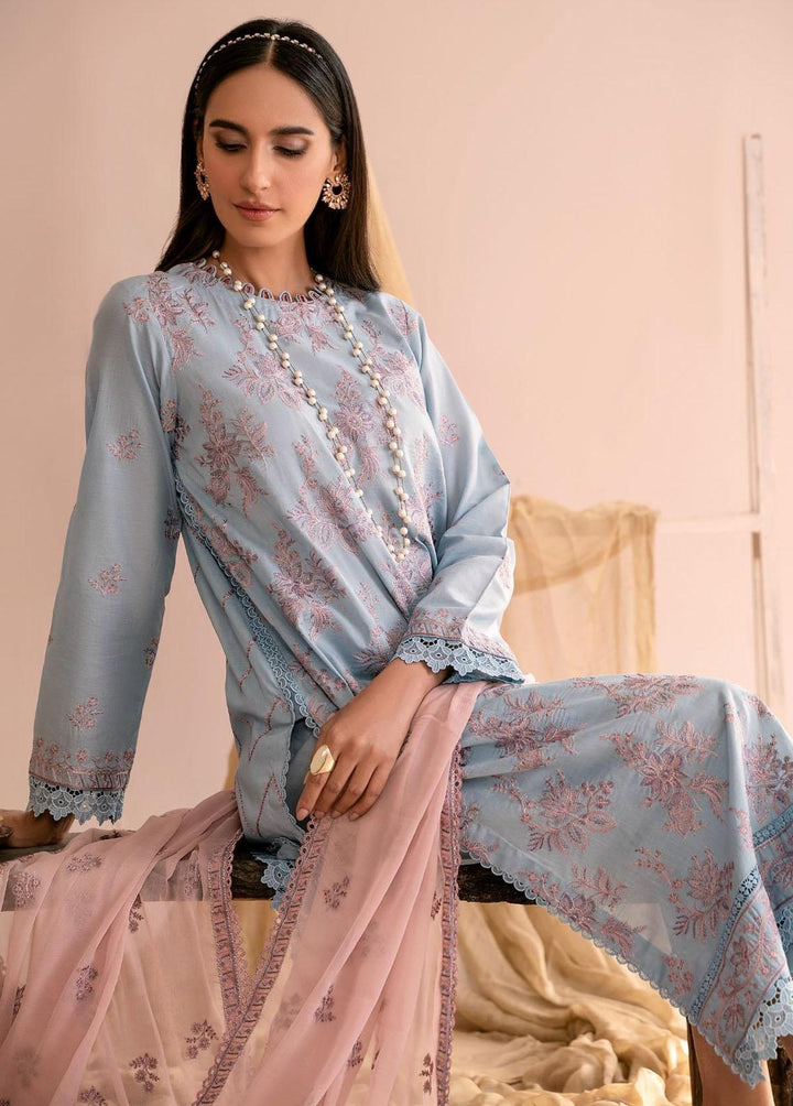 Zarif Embroidered Lawn Suits Unstitched 3 Piece ZF23EA ZEA-07 Hailey - Eid Collection