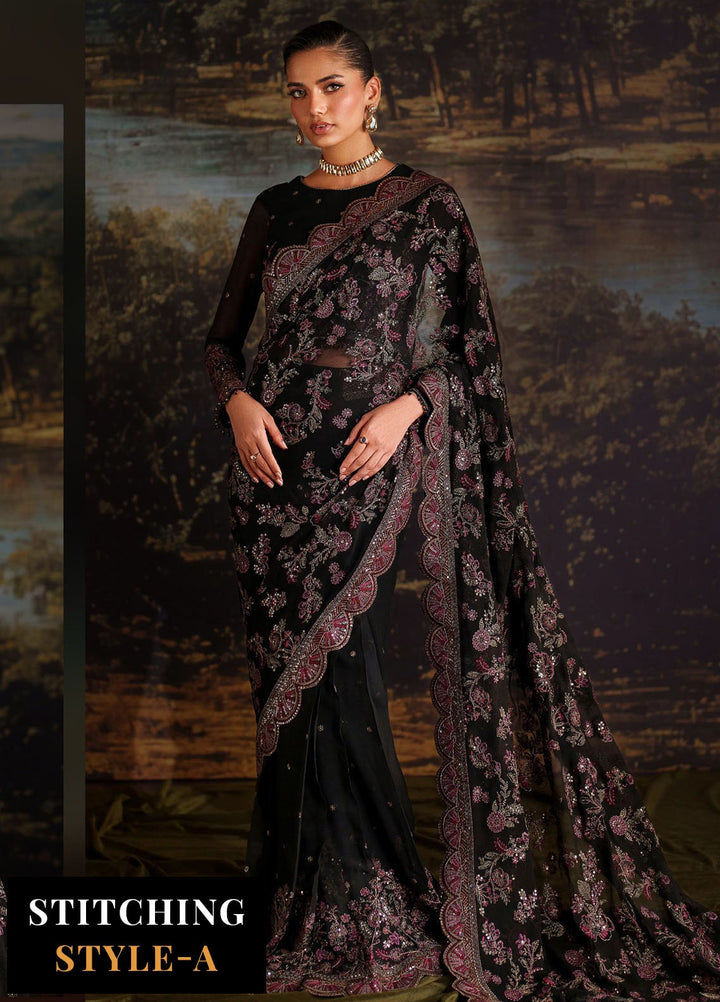 Zarif Embroidered Chiffon Suits Unstitched 3 Piece ZAF25PC Prc-04 Victoria - Formals Collection