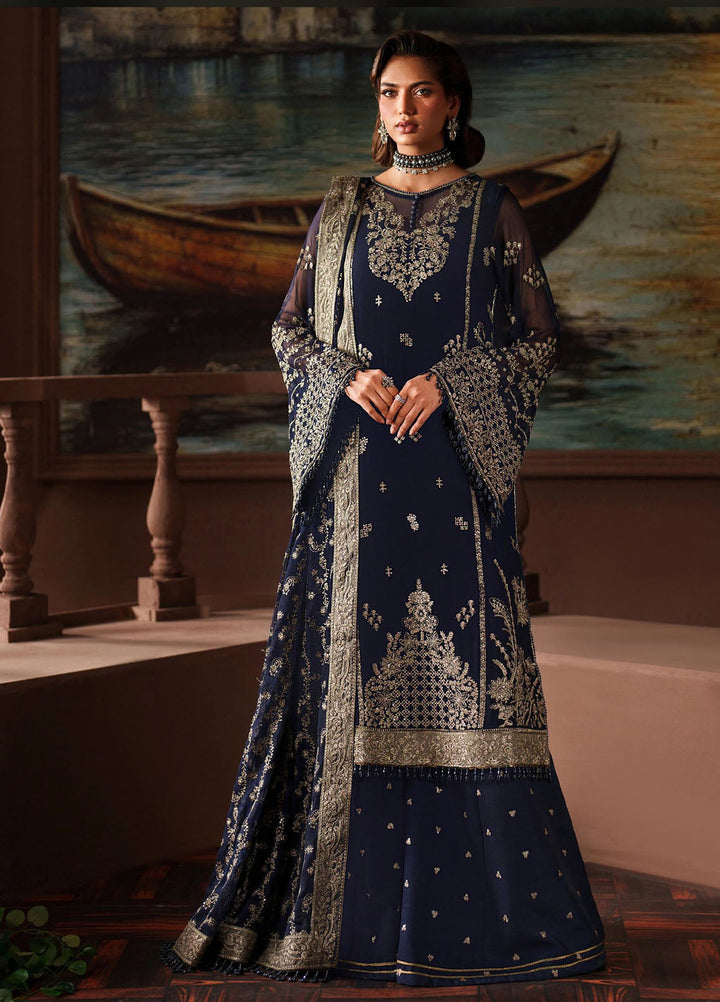 Zarif Embroidered Chiffon Suits Unstitched 3 Piece ZR25UF Prc-06 Felicia - Formals Collection