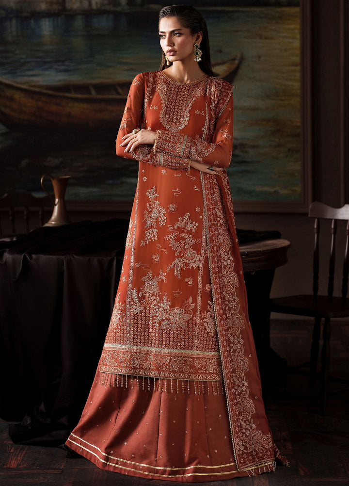 Zarif Embroidered Chiffon Suits Unstitched 3 Piece ZR25UF Prc-07 Eleonore - Formals Collection