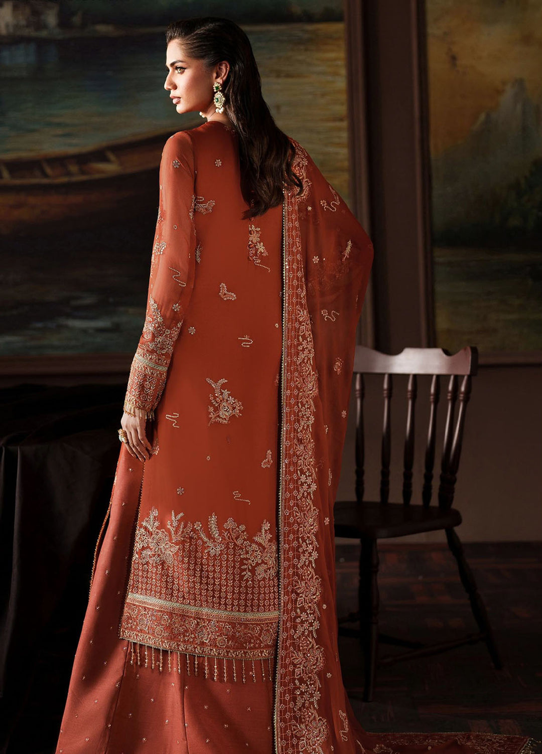Zarif Embroidered Chiffon Suits Unstitched 3 Piece ZAF25PC Prc-07 Eleonore - Formals Collection