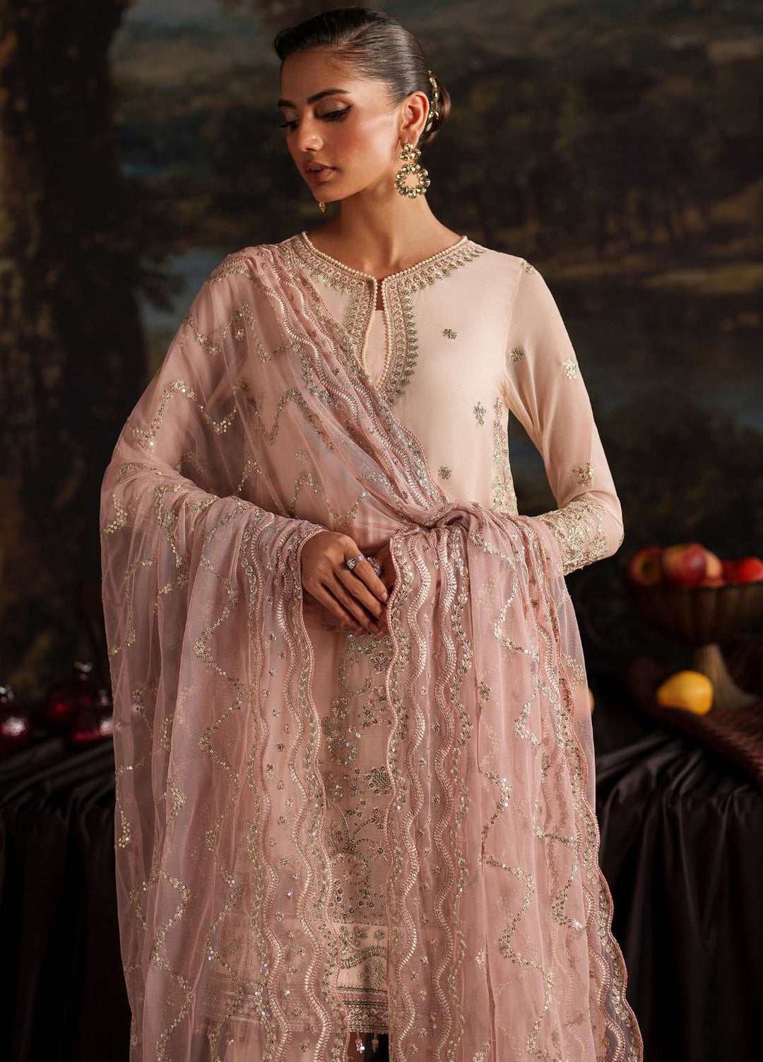 Zarif Embroidered Chiffon Suits Unstitched 3 Piece ZAF25PC Prc-08 Lucia - Formals Collection